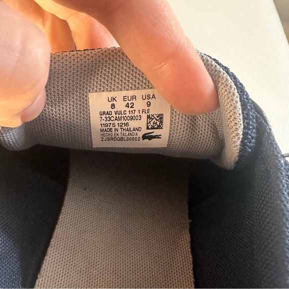 Lacoste Grad Vulc 117 Navy Blue Sneakers (Size 9 Men’s) 🐊 - Picture 6 of 13